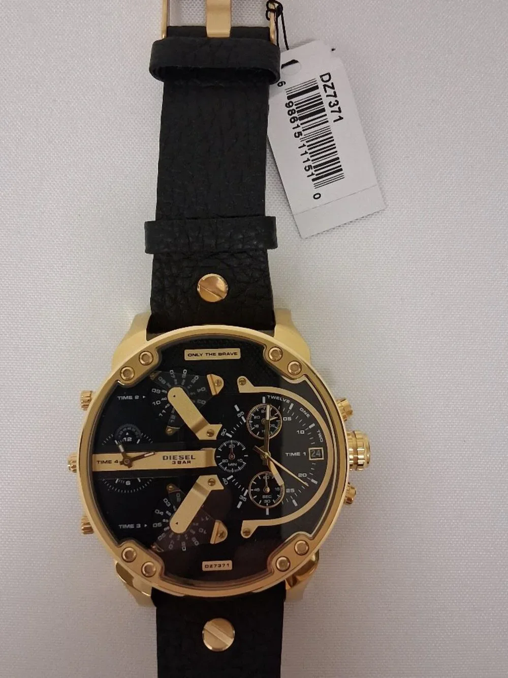 Diesel Mr. Daddy 2.0 Black Dial Men's Chronograph Watch DZ7371 New With Tags